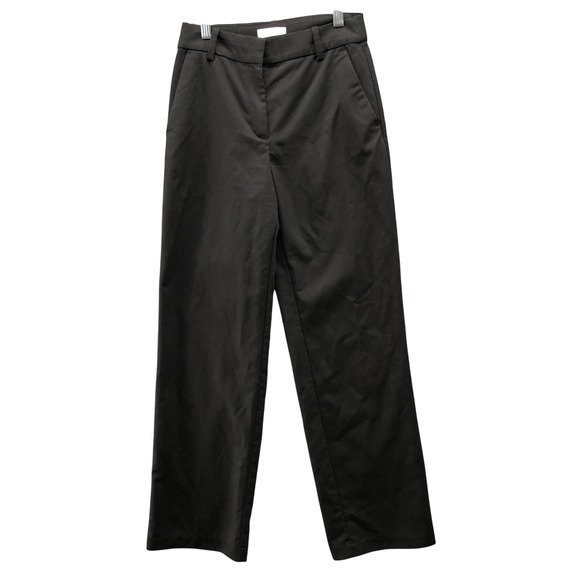 H&M Pants - HM Wide Leg Dress‎ Pants Womens 2 Black High Rise Relaxed Straight Flat Front